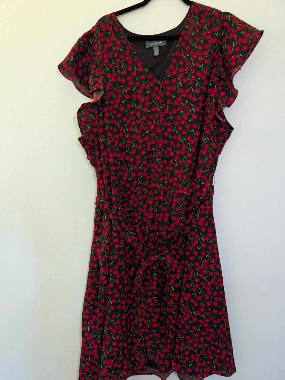 Modcloth Cherries Belted Dress 3X